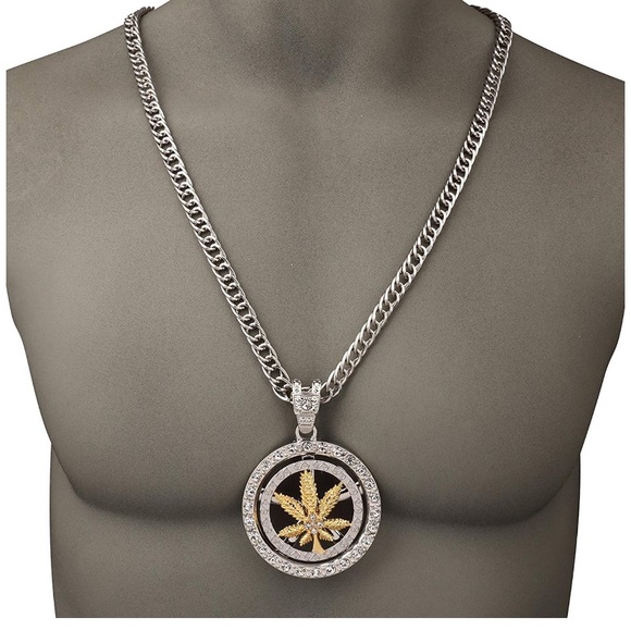 18K Gold Plated Whirligig Spin Hemp Necklace - Picture 3 of 7